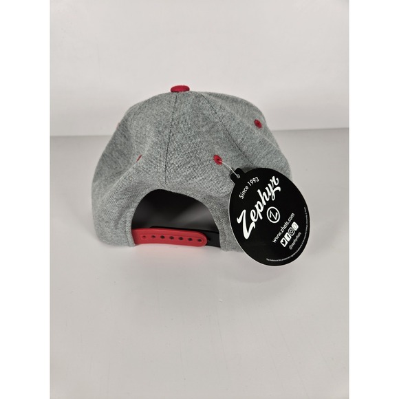 Zephyr Indy Car Cap Hat Gray Red Snapback Flat Bill‎ Indycar Embroidered New - Picture 4 of 8